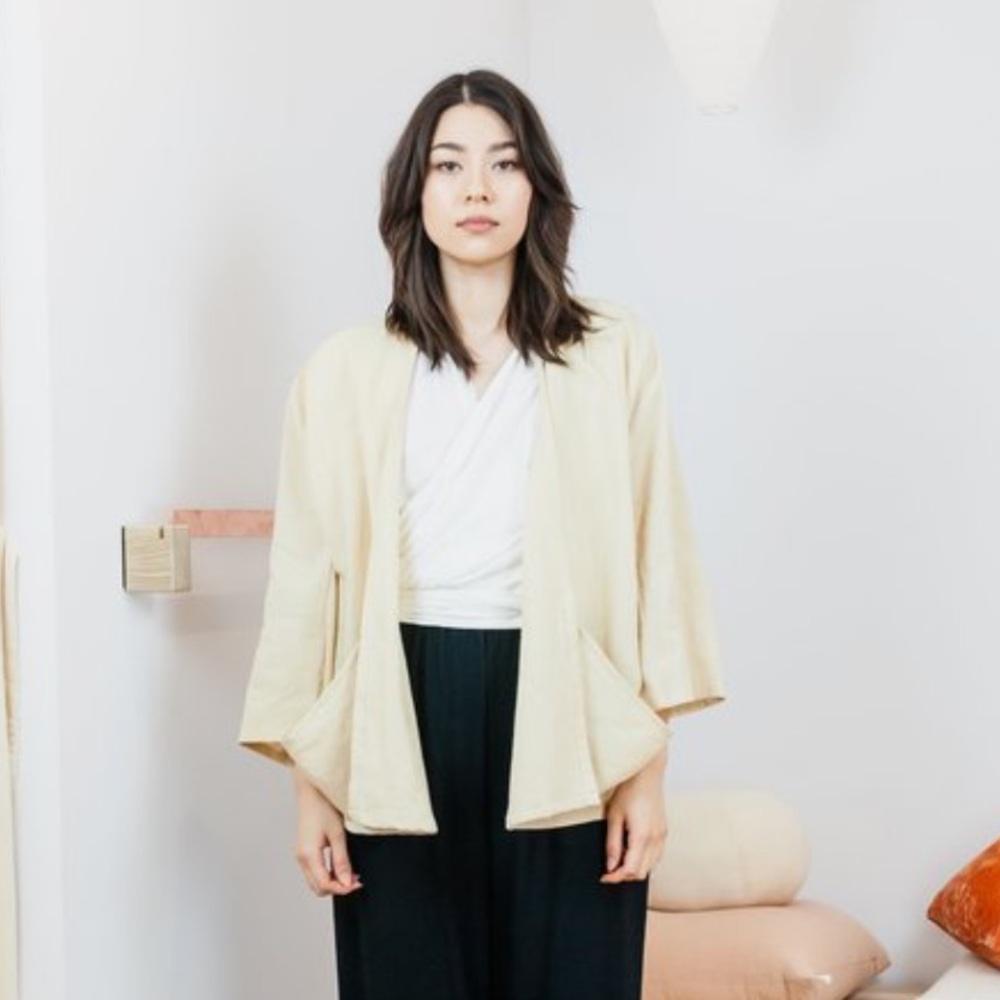 Miranda Bennett Atwood linen dress jacket coat blazer